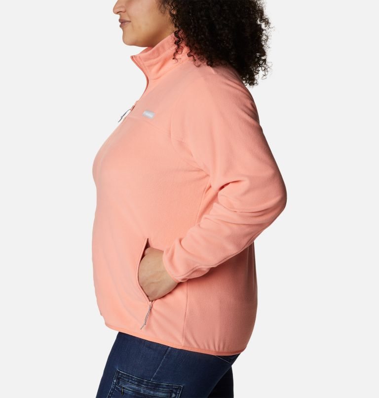 Women's Columbia Ali Peak Full Zip Fleece Jackets Coral | Plus Size CA-C14CL